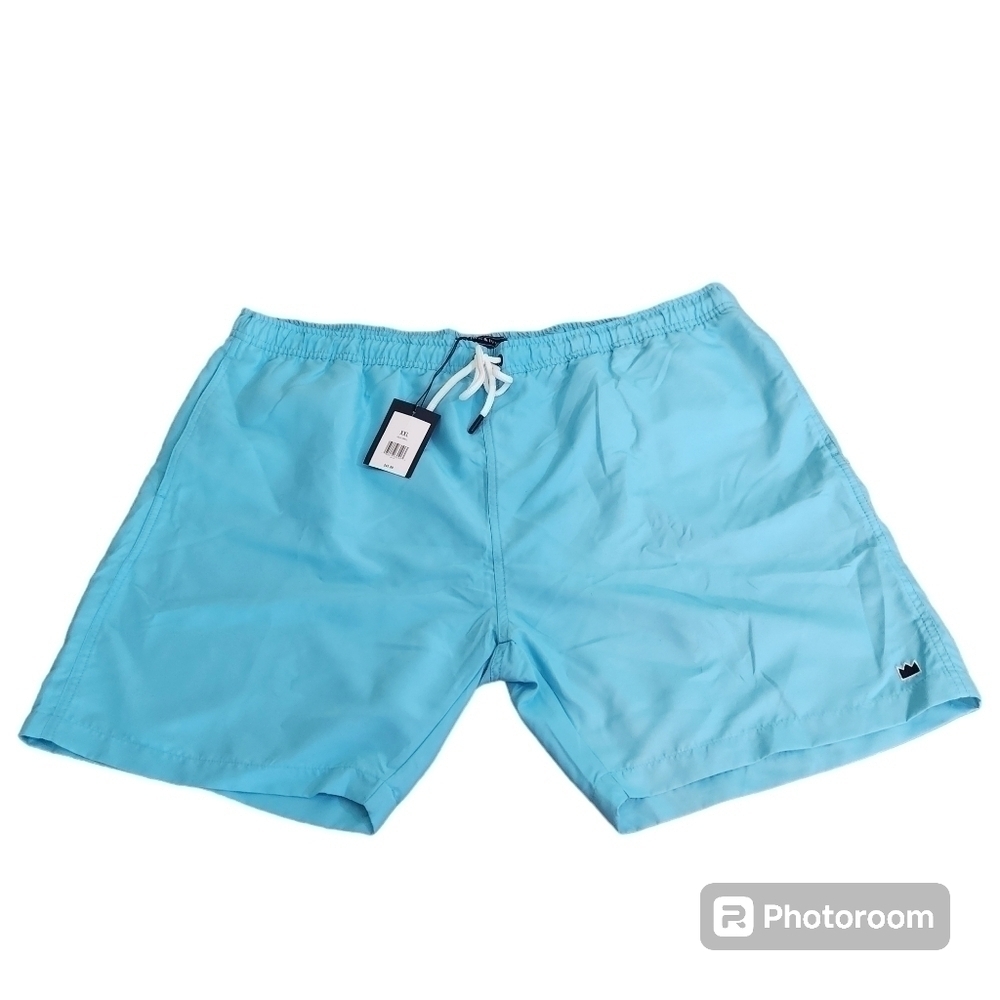 NWT Crown & Ivy Aqua Blue Swim Trunks, sz XXL